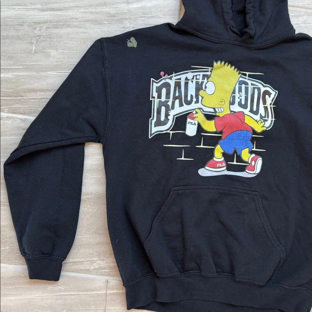 Gliland BART SIMPSON Unisex Men's M Pull Over Long Sleeve Hoodie Kangaroo Pocket